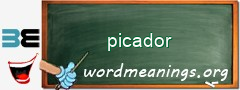 WordMeaning blackboard for picador